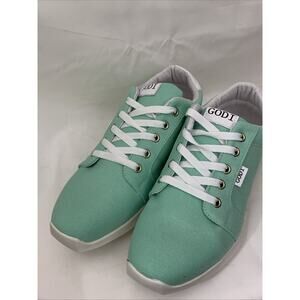 Godi Unisex Sneakers Mens 10 Women’s 11.5 Canvas Nwt Green